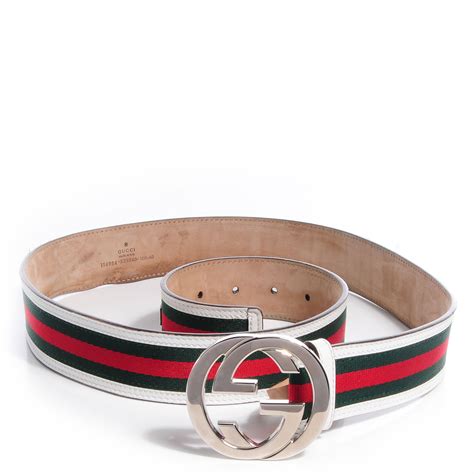 white Gucci belt cheap